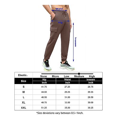 Mens Cargo Pants Casual Drawstring Athletic Jogger Sports Outdoor Trousers with Pockets