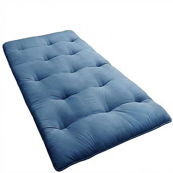 Soft Quilted Japanese Floor Futon Mattress Solid Color Portable Roll-Up Guest Bed