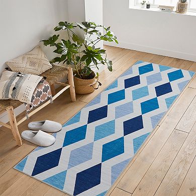 Graphic Area Rugs, Washable Non Slip Modern Office Rugs Carpet Indoor Outdoor