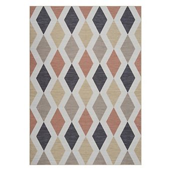 Graphic Area Rugs, Washable Non Slip Modern Office Rugs Carpet Indoor Outdoor