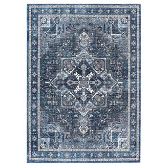 Vintage Area Rugs, Washable Non Slip Boho Rugs Carpet Indoor Outdoor