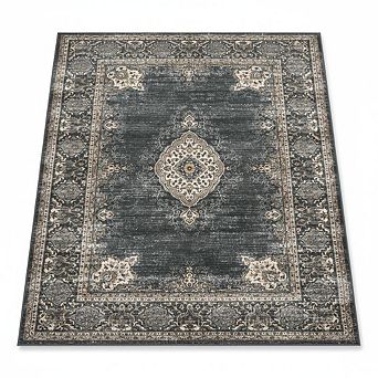 ANIXOL Floral Vintage Washable Area Rug