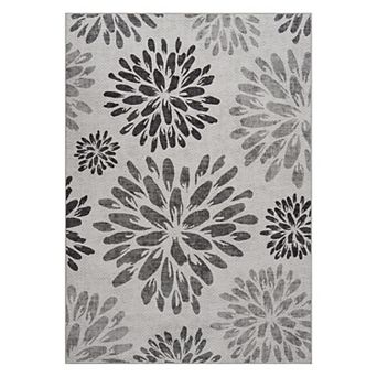 Floral Area Rugs, Washable Non Slip Modern Rugs Carpet Indoor Outdoor