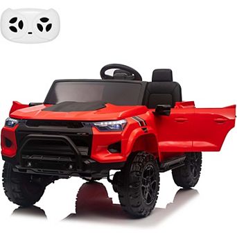 24V 2-Seater Kids Ride On Truck, Electric Car Toy with Remote, LED Lights, MP3, Back Storage