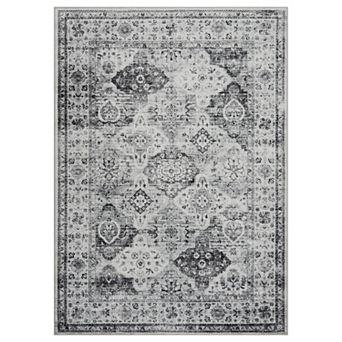 Floral Area Rugs, Washable Non Slip Foldable Carpet Indoor Outdoor