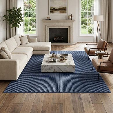 Large Stripped Boho Area Rug, Contemporary Modern, Soft Non-Shedding for Living Room Office