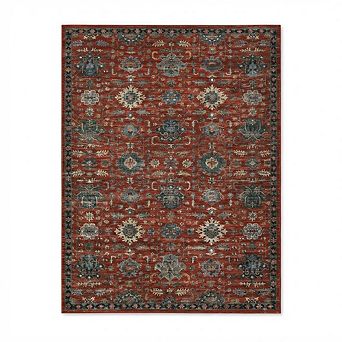 Vintage Floral Printed Area Rug for Bedroom, Living Room and Kitchen, Soft Non-Slip Carpet Washable