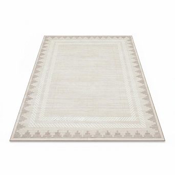 ANIXOL Geometric Washable Low Pile Area Rug
