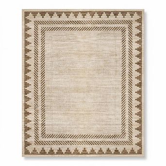 ANIXOL Geometric Washable Low Pile Area Rug