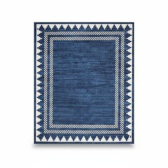ANIXOL Geometric Washable Low Pile Area Rug