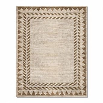 ANIXOL Geometric Washable Low Pile Area Rug