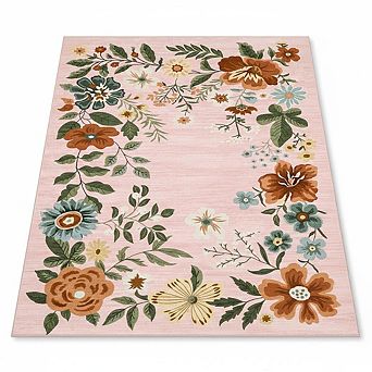 ANIXOL Floral Washable Area Rug