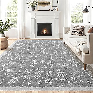 ANIXOL Vintage Washable Area Rug Soft Oriental Distressed Runner for Home
