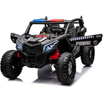 24V 2-Seater Kids UTV, 4WD Ride On Car w/Remote, 4×75W Motors, Suspension, Music & LED Lights