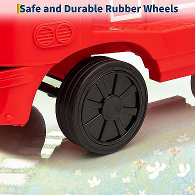 12V Licensed CHUGGINGTON Kids Ride On Train, 2-Seater Trackless Electric Car w/7Ah Battery