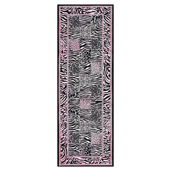 Runner Rug Leopard Cheetah Zebra Patchwork Print, Area Rug Hallway Entryway Laundry Room