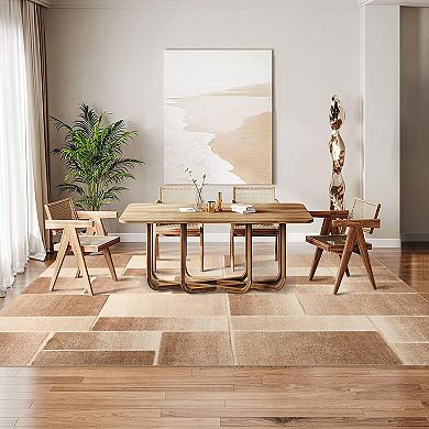 ANIXOL Geometric Washable 9x12 Area Rug