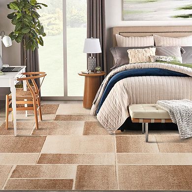 ANIXOL Geometric Washable 9x12 Area Rug