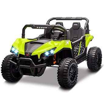 24V 2-Seater Ride-On UTV for Kids, 4 Wheels Electric Vehicles with Remote, 21" Seat, Shock Absorbers