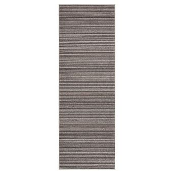 ANIXOL Washable Area Rug Runner Soft Geometric Stripe Non-Slip Low Pile Mat