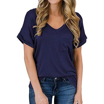 Loose Casual V-Neck Tee