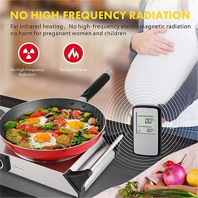 1800W Electric Cooktops with Dual Adjustable Temperature Control, Indicator Light, 120V