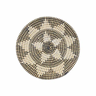 Monochrome Round Kansgrass Wall Mat (Set Of 5)