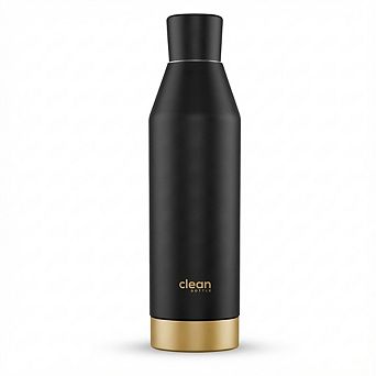 Water Bottle Canteen, 17 Oz, Double Wall Vacuum Insulated with Removable Bottom Cap