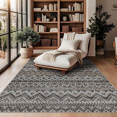 ANIXOL Washable Runner Rug Soft Low Pile Non-Slip Hallway Carpet, Non-Shedding