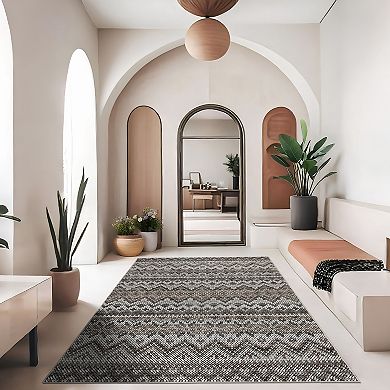 ANIXOL Washable Runner Rug Soft Low Pile Non-Slip Hallway Carpet, Non-Shedding