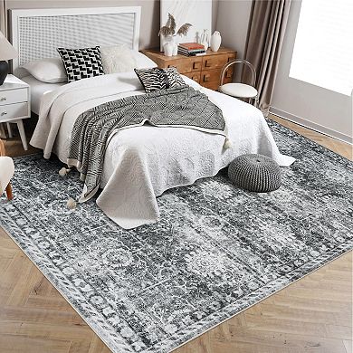 ANIXOL Washable Runner Rug Soft Low Pile Non-Slip Hallway Carpet, Non-Shedding
