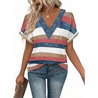 V Neck Beach Vacation Tee