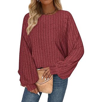 Batwing Long Sleeve Crewneck Shirt