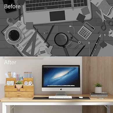 Desk Organizer with Drawer for Pens Office Storage 3-Tier