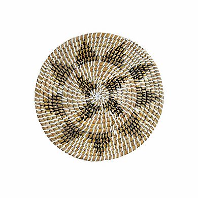 Rustic Monochrome Kansgrass Decorative Wall Mat - Set of 5