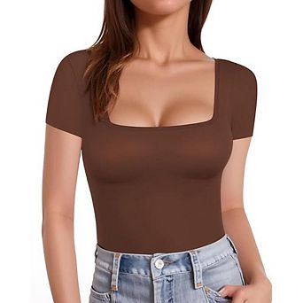 Square Neck Fitted Tee