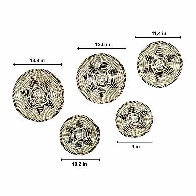 Rustic Kansgrass Wall Mat (Set Of 5)