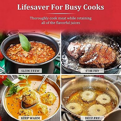 1800W Electric Cooktops with Dual Adjustable Temperature Control, Indicator Light, 120V