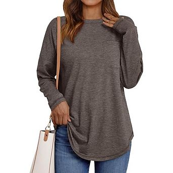 Oversized Crewneck Tunic Top