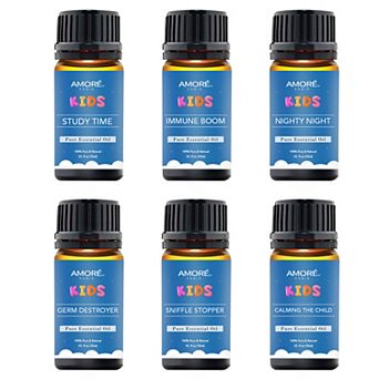 6 pc Natural Aromatherapy Kids Safe Essential Oils Set