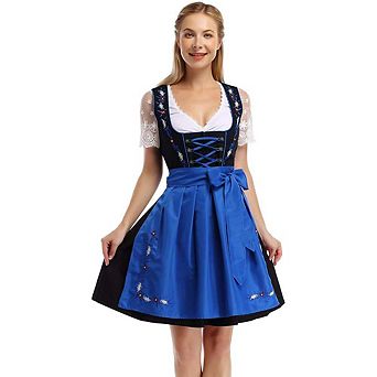 Women's 2 pc Short Sleeve Dress Traditional Costumes for Carnival