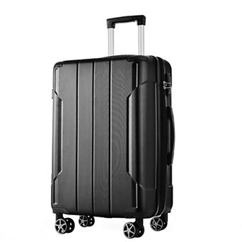 Expandable 28-inch Hardshell Checked Luggage Lightweight Durable ABS Suitcases with Double Wheels