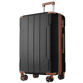 Expandable 28-inch Hardshell Checked Luggage Lightweight Durable ABS Suitcases with Double Wheels