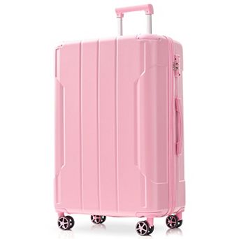 Expandable 28-inch Hardshell Checked Luggage Lightweight Durable ABS Suitcases with Double Wheels