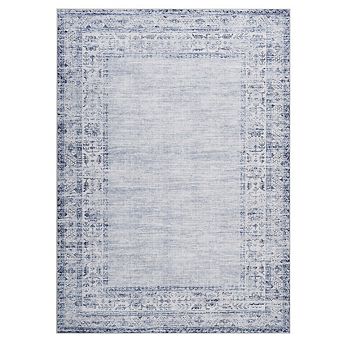 FairOnly Vintage Distressed Area Rug Washable Low Pile Stain Resistant Non Slip Rug for Living Space