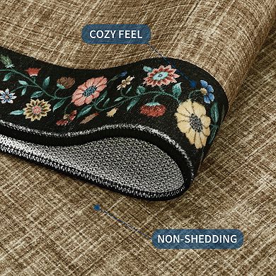 Modern Area Rug Machine Washable Non Shedding Stain Resistant Floor Cover for Living Room Laundry