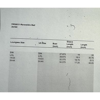 Loungees Sherpa Reversible Button Front Bed Jacket Lounge Jacket