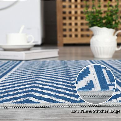 Boho Area Rug Low Pile Pet Friendly Non Slip Foldable Vacuum Clean Carpet for Kid's Room Playroom