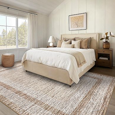 Modern Area Rug Non Slip Stain Resistant Vacuum Clean Ultra Thin Carpet for Hallway Entrance