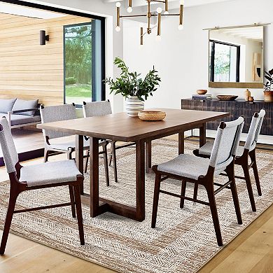 Modern Area Rug Non Slip Stain Resistant Vacuum Clean Ultra Thin Carpet for Hallway Entrance